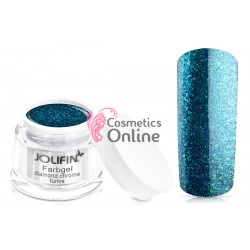 Gel UV Jolifin Diamond Chrome Turcoaz 5 ml + 1 Pigment Oglinda Cadou